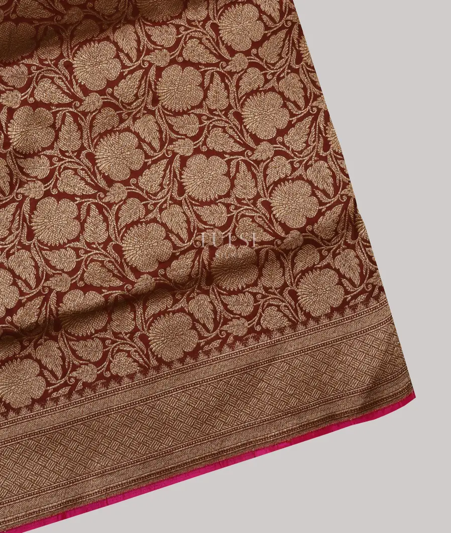 Brown Banaras Silk Saree T579941-1-image