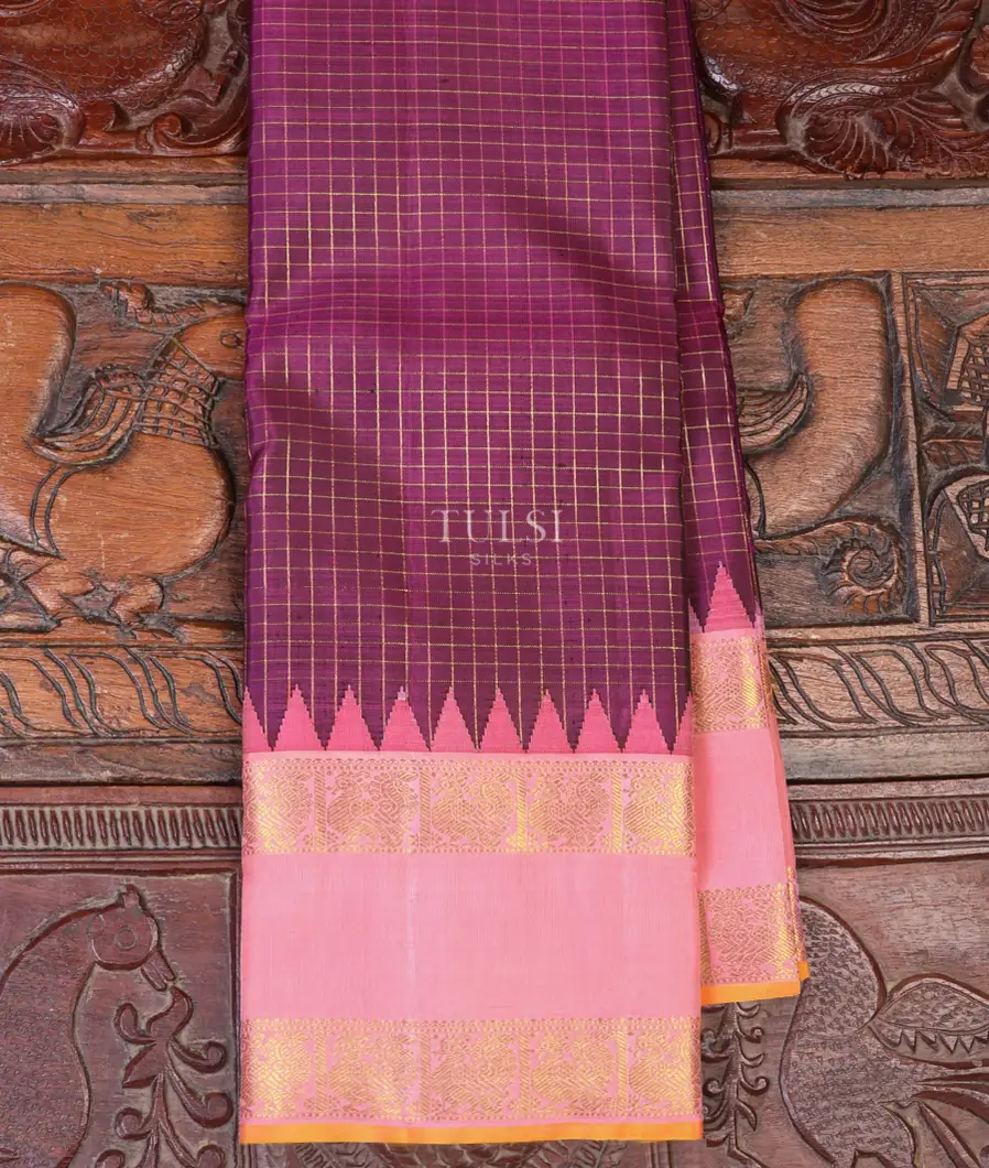 Purple Kanjivaram Silk Saree T612587-image