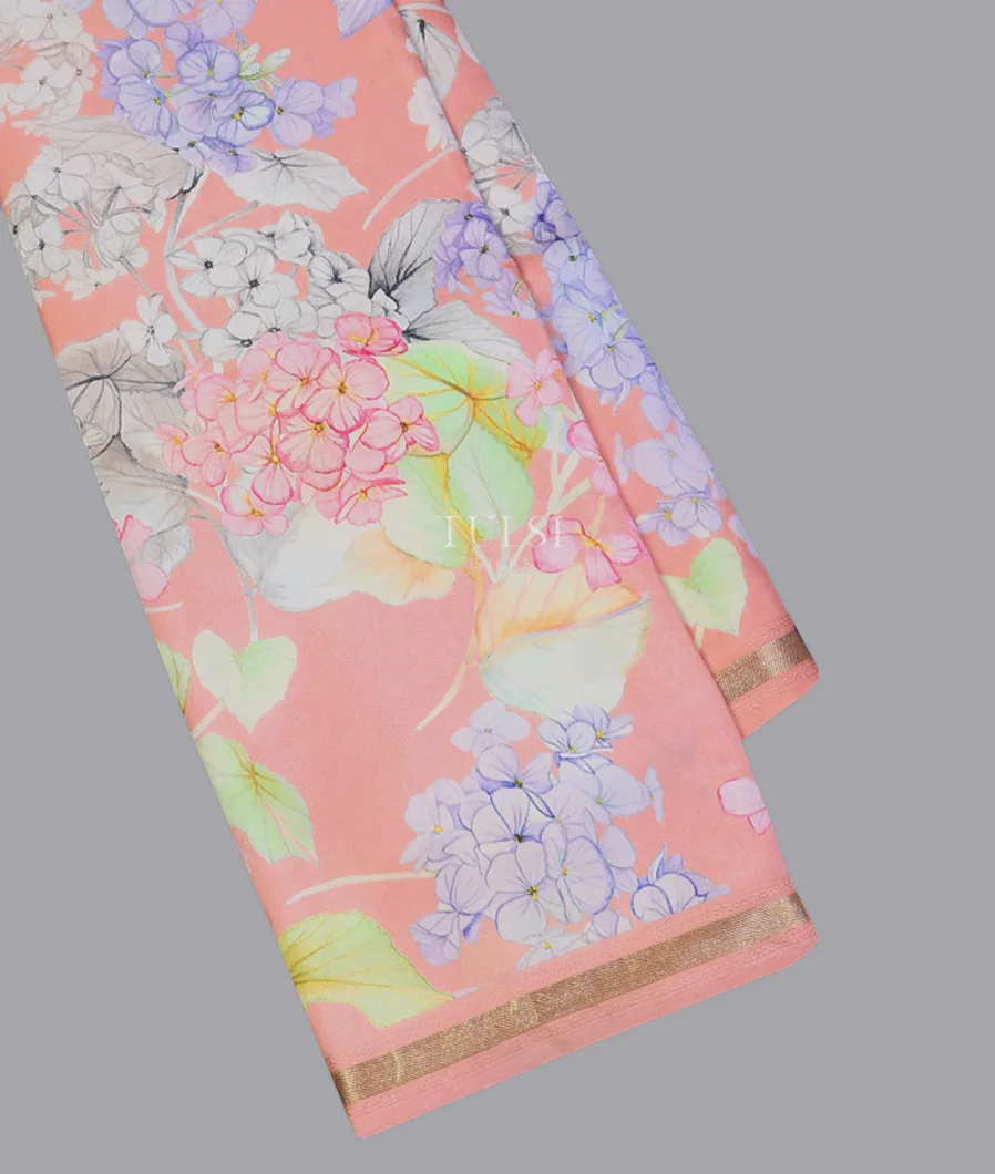 Pink Printed Kanjivaram Silk Saree T619072-image