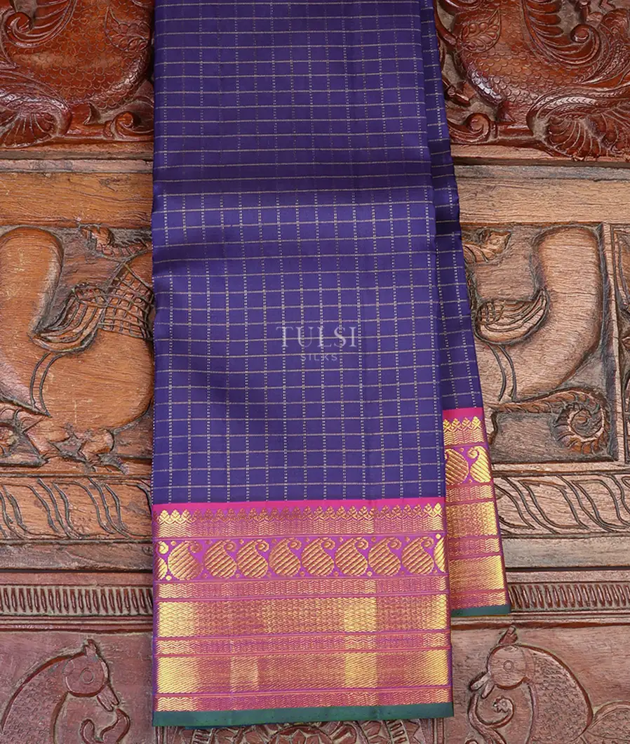 Blue Kanjivaram Silk Saree T610704-image