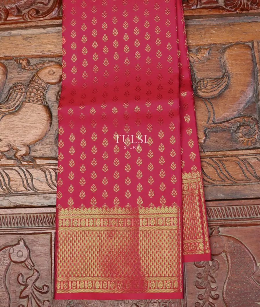 Reddish Pink Kanjivaram Silk Dupatta T504142-image