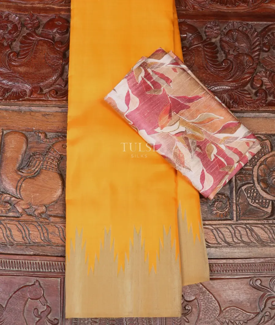 Yellow Kanjivaram Silk Saree T623679-image