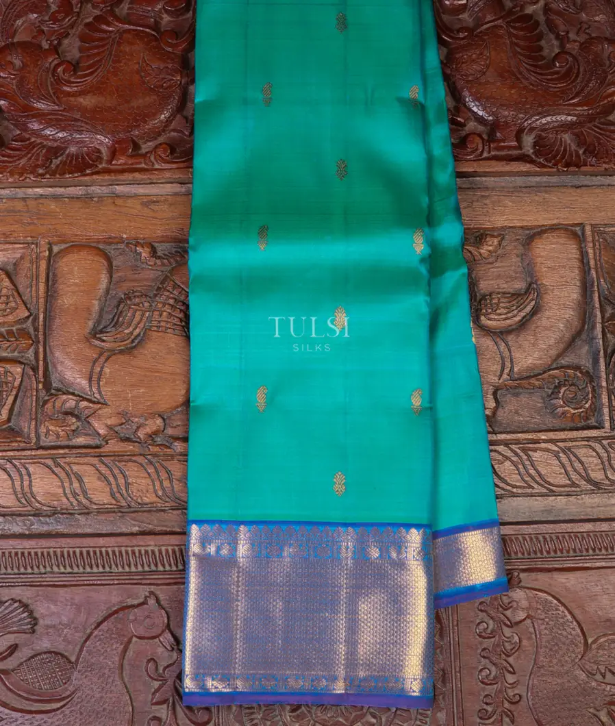 Greenish Blue Kanjivaram Silk Saree T623901-image