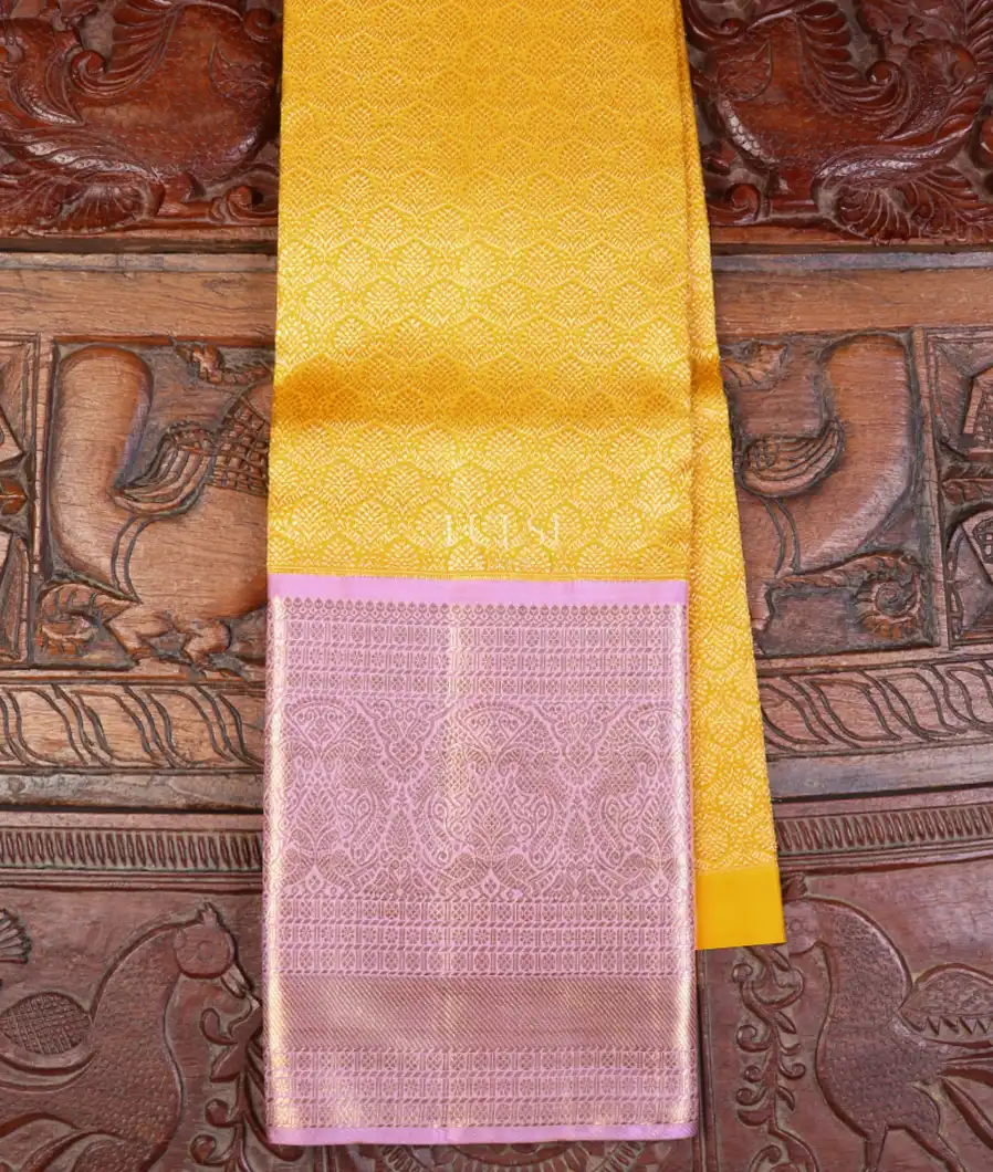 Yellow Kanjivaram Silk Pavadai T625996-image