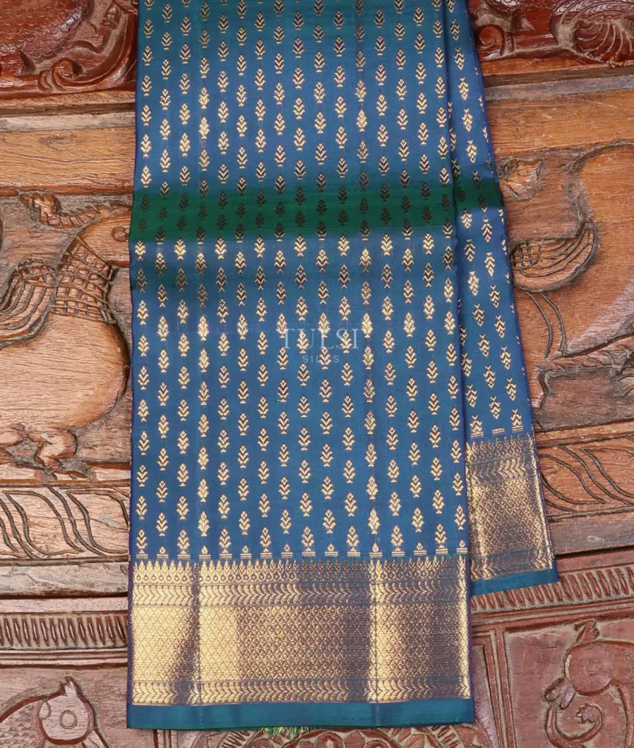 Peacock Blue Kanjivaram Silk Dupatta T563596-image