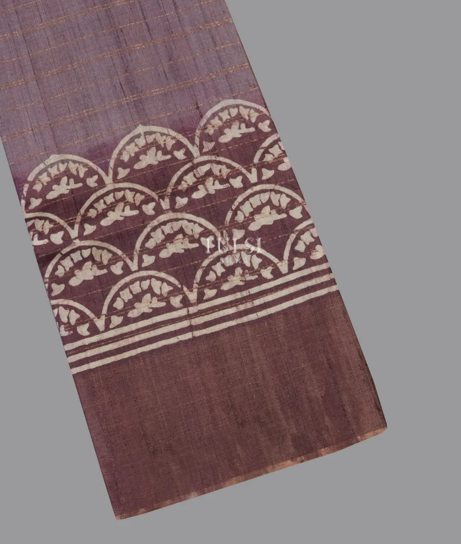 Purple Woven Tussar Saree T625446-image