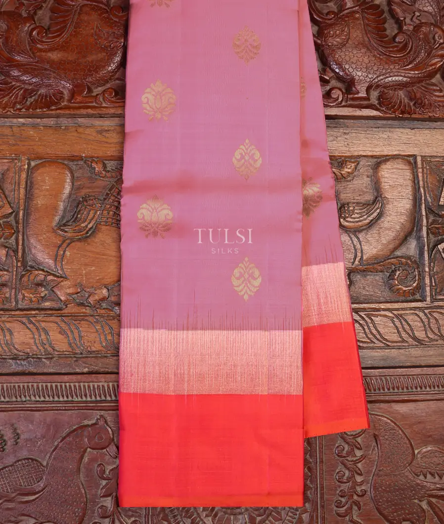 Lavender Pink Soft Silk Saree T608063-image