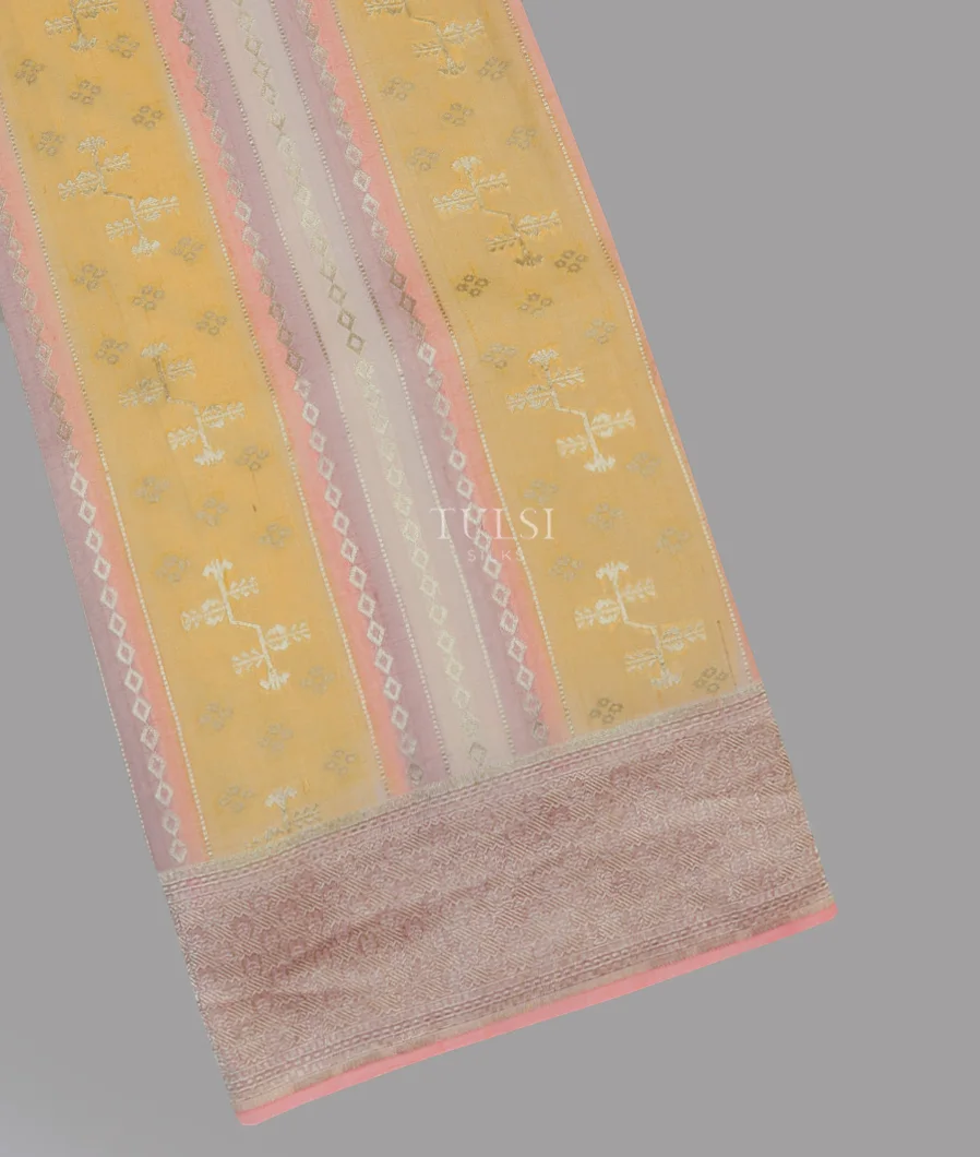 Multcolour Tussar Georgette Saree T521367-image