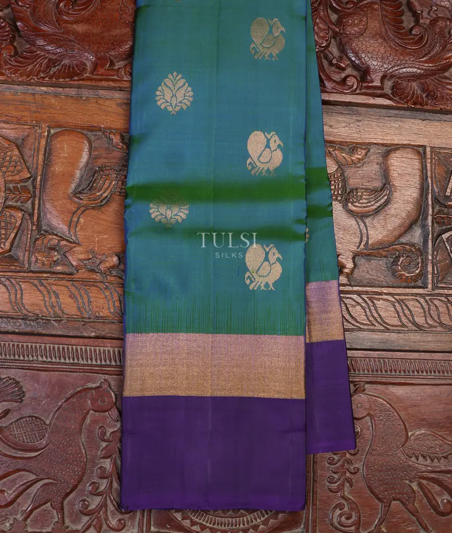 Greenish Blue Soft Silk Saree T616705-image