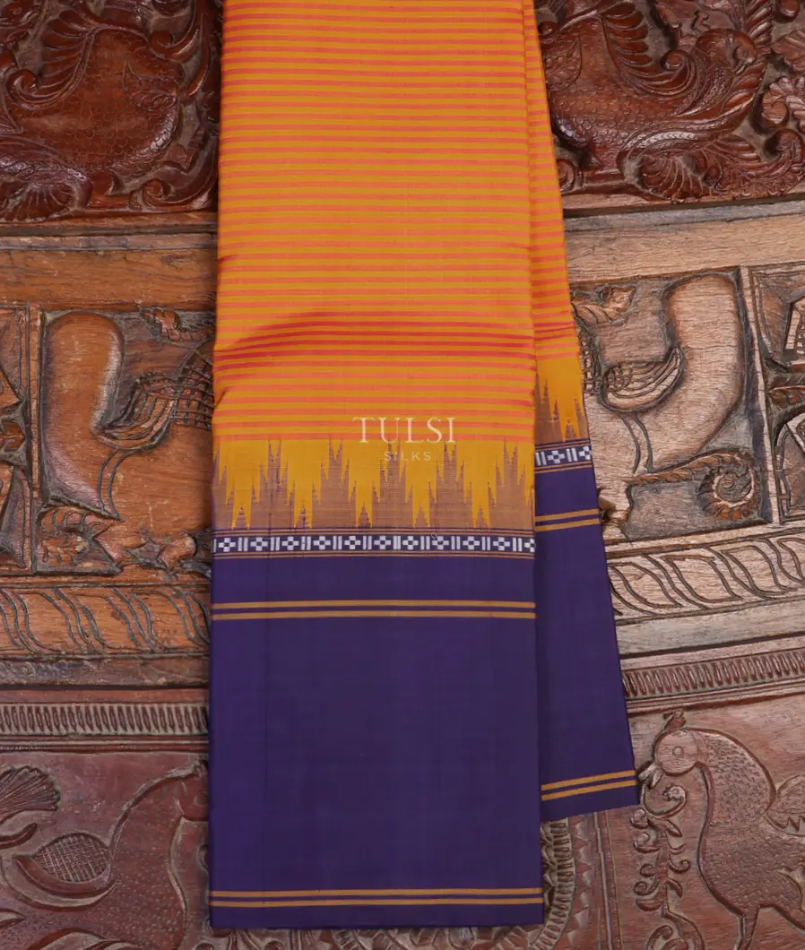 Yellow And Red Kanjivaram Silk Saree T599347-image