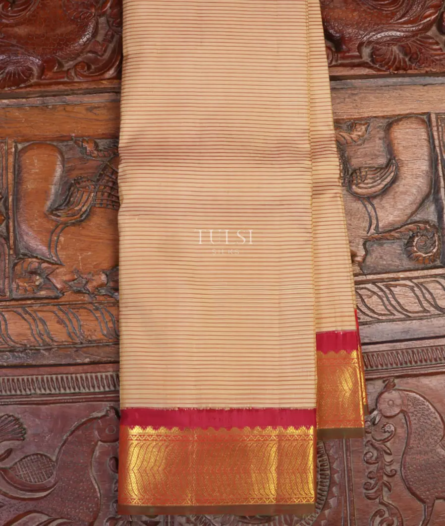 Beige Kanjivaram Silk Saree T613622-image