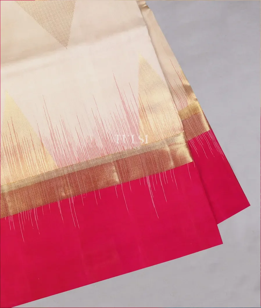 Off-White Soft Silk Saree T627662-image