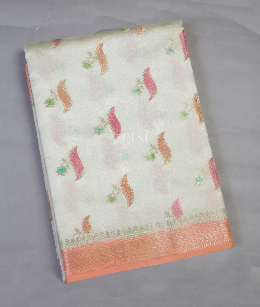 Off-White Chaniya Silk Saree T625516-image