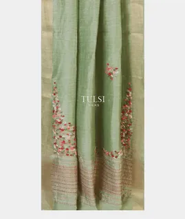 greenish-grey-linen-embroidery-saree-t623528-t623528-b