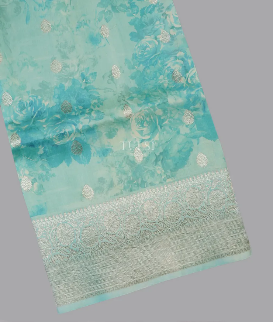 Blue Banaras Kathan Silk Saree T619005-image