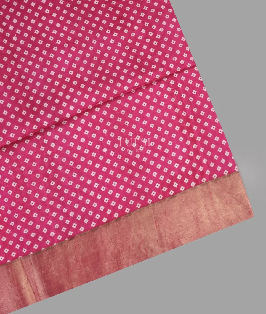 Pink Printed Raw Silk Saree T621080-image
