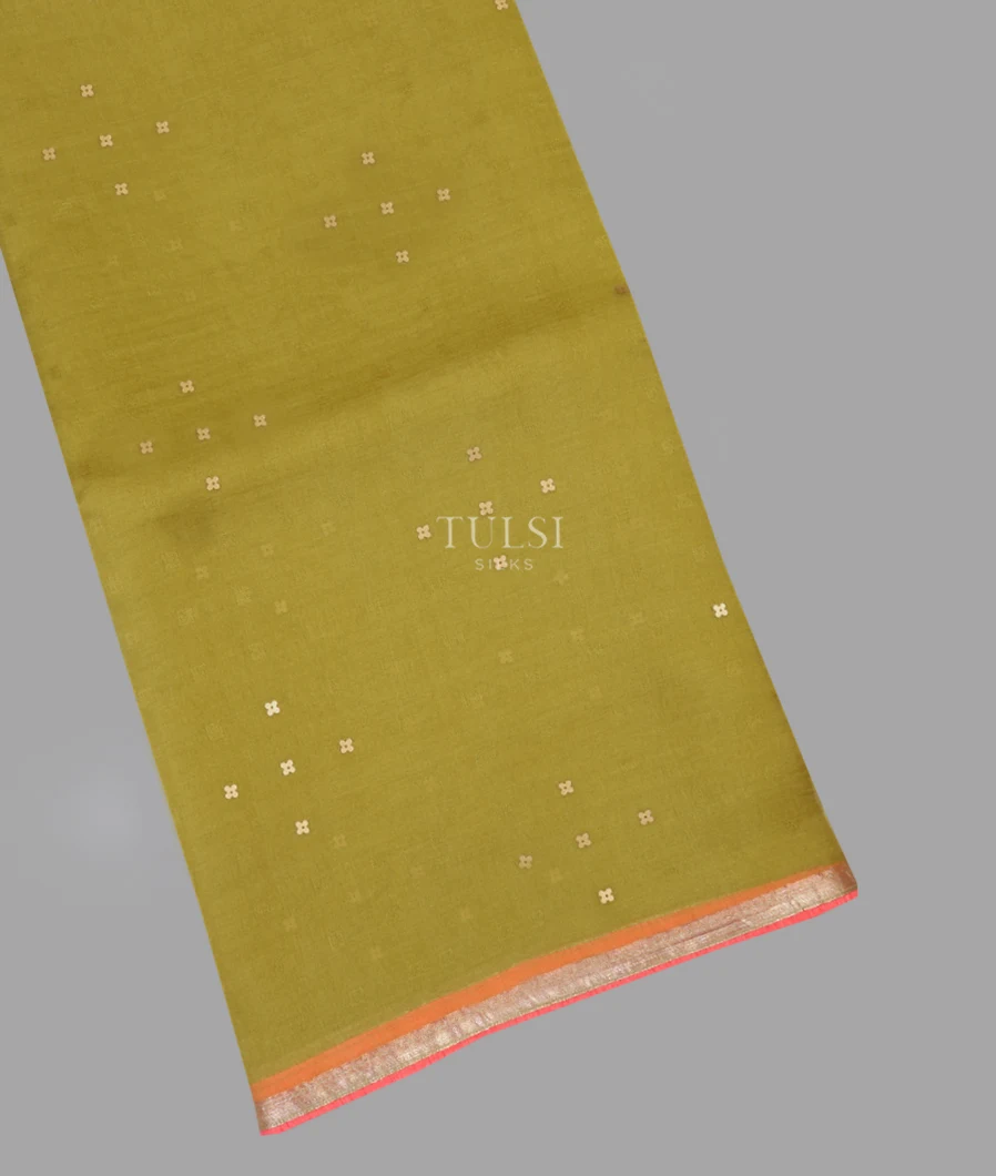 Green Woven Organza Saree T622086-image