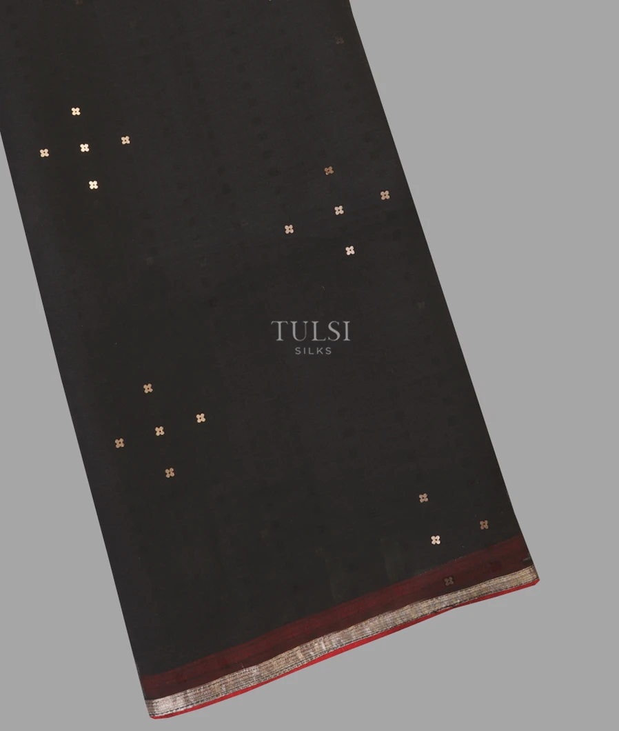 Black Woven Organza Saree T622087-image