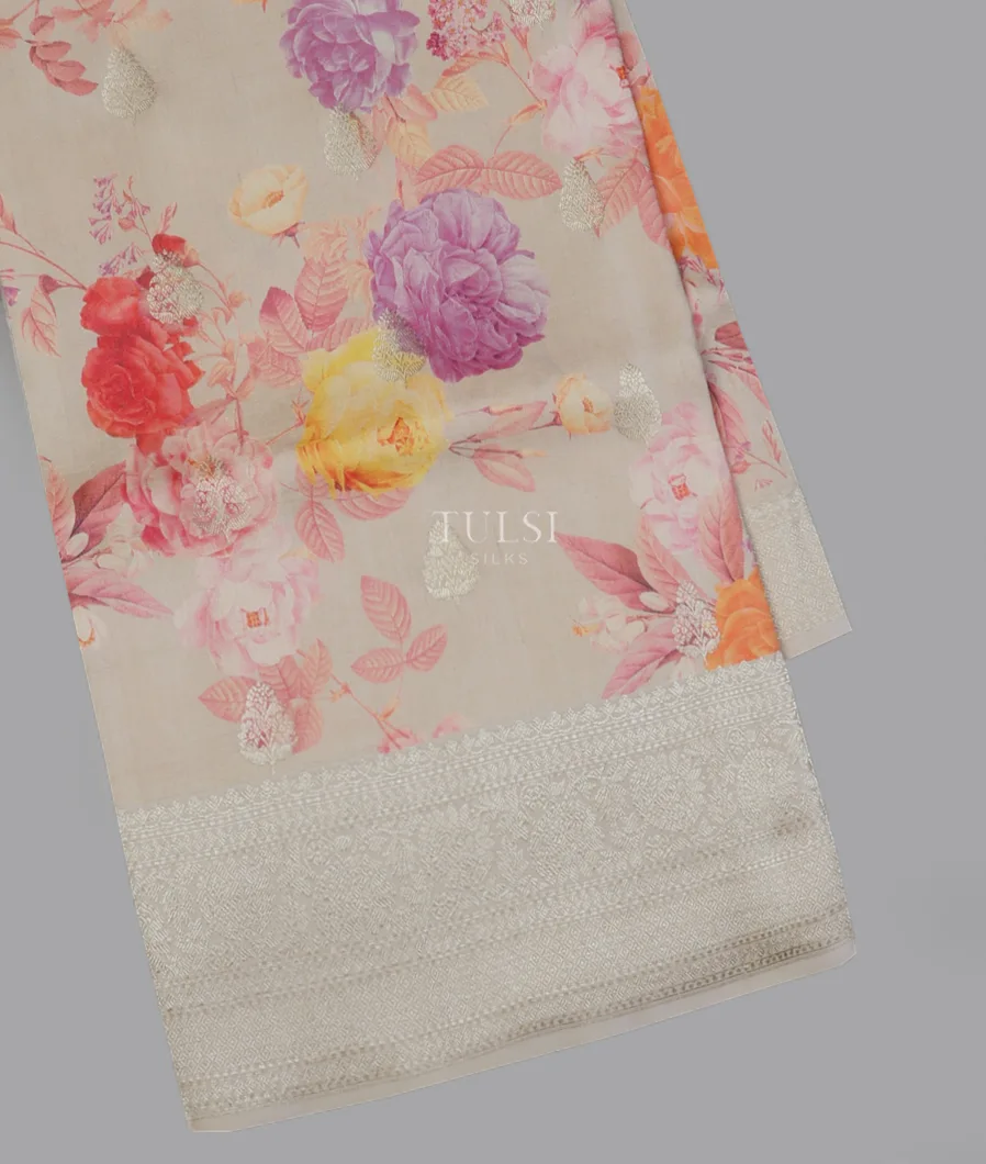 Grey Banaras Kathan Silk Saree T593651-image