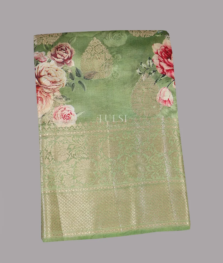 Green Chaniya Silk Saree T610779-1-image