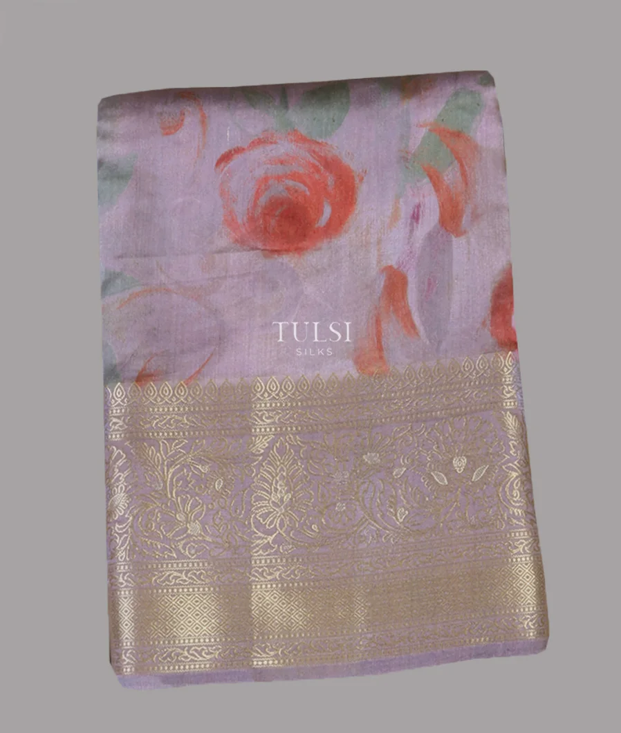 Lavender Chaniya Silk Saree T523274-image