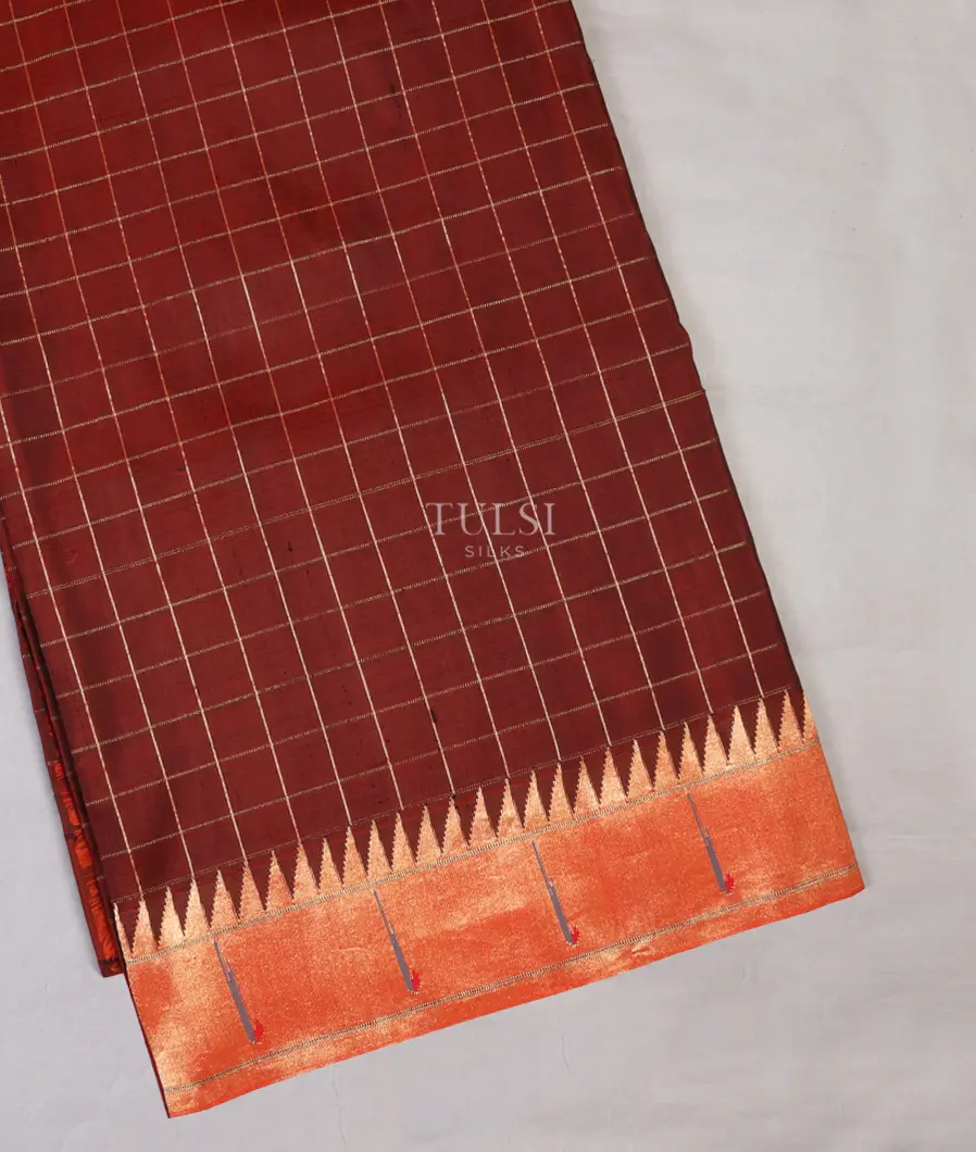Maroon Paithani Silk Saree T565220-image