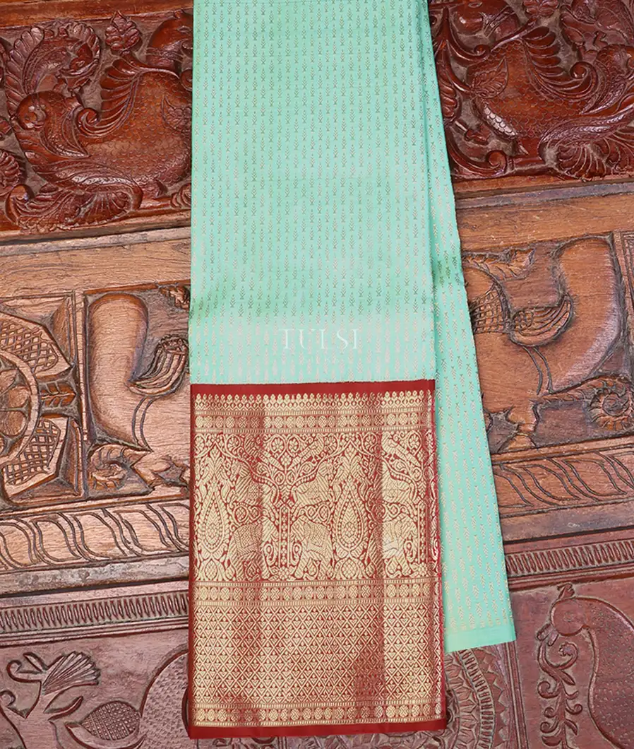 Blue Kanjivaram Silk Pavadai T611386-image