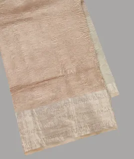 Beige Woven Crushed Tissue Organza Saree T617635-image