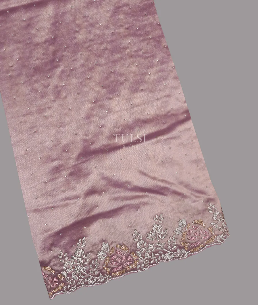 Lavender Kora Tissue Organza Embroidery Saree T621859-image
