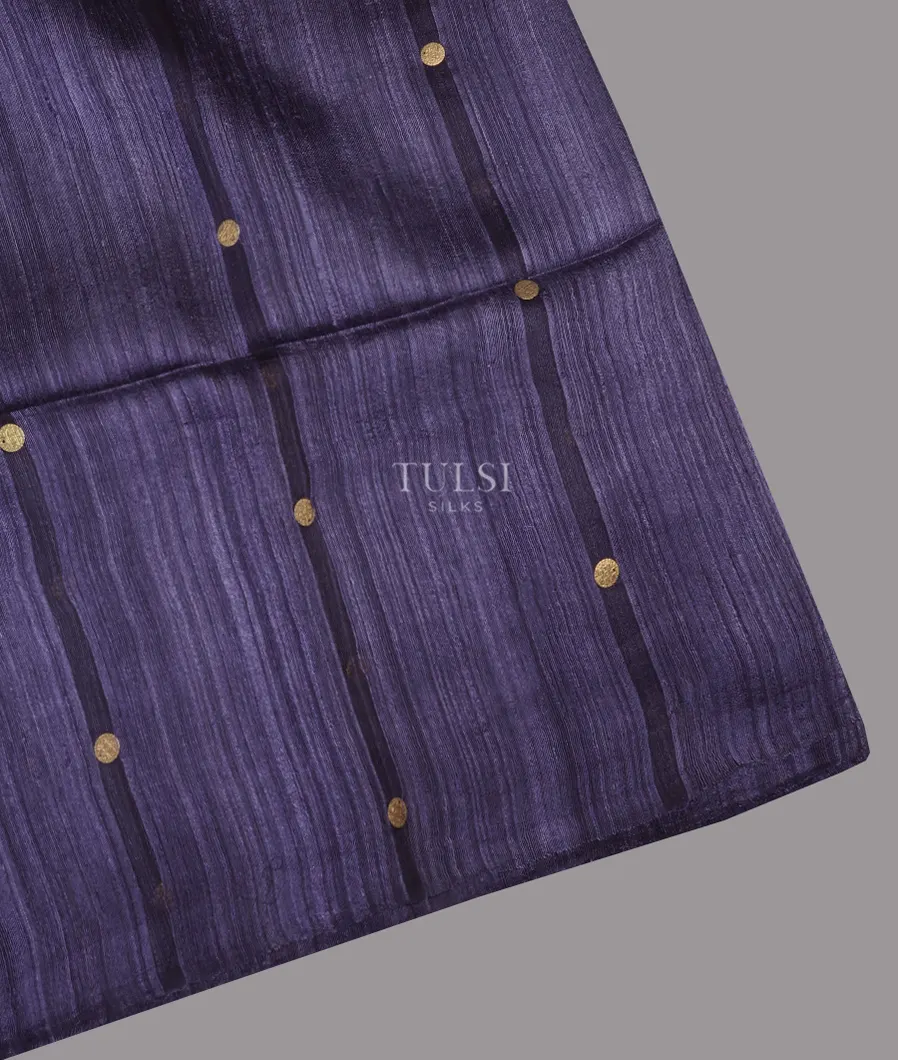 Blue Handwoven Tussar Saree T550960-image