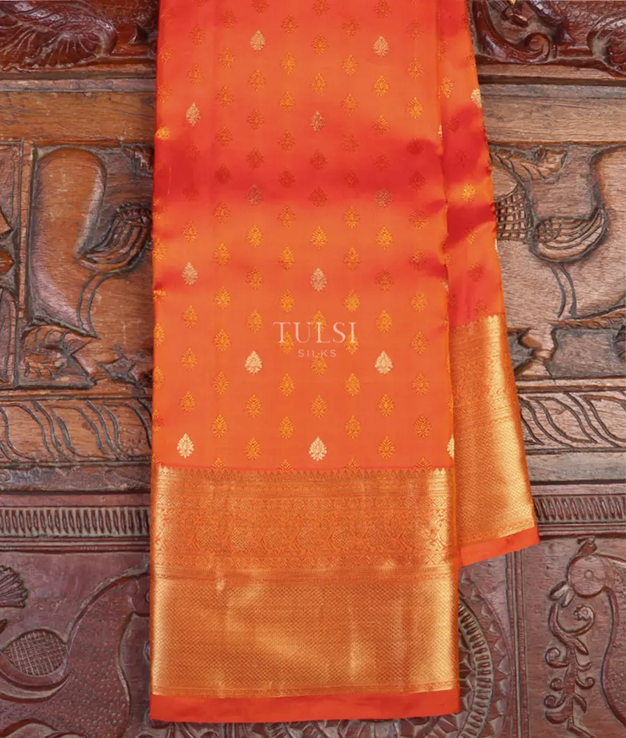 Orange Soft Silk Saree T609635-image