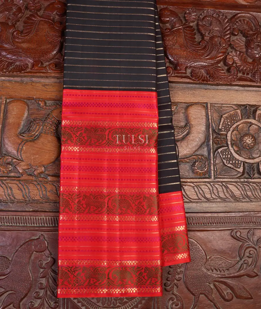 Black Kanjivaram Silk Saree T624278-image