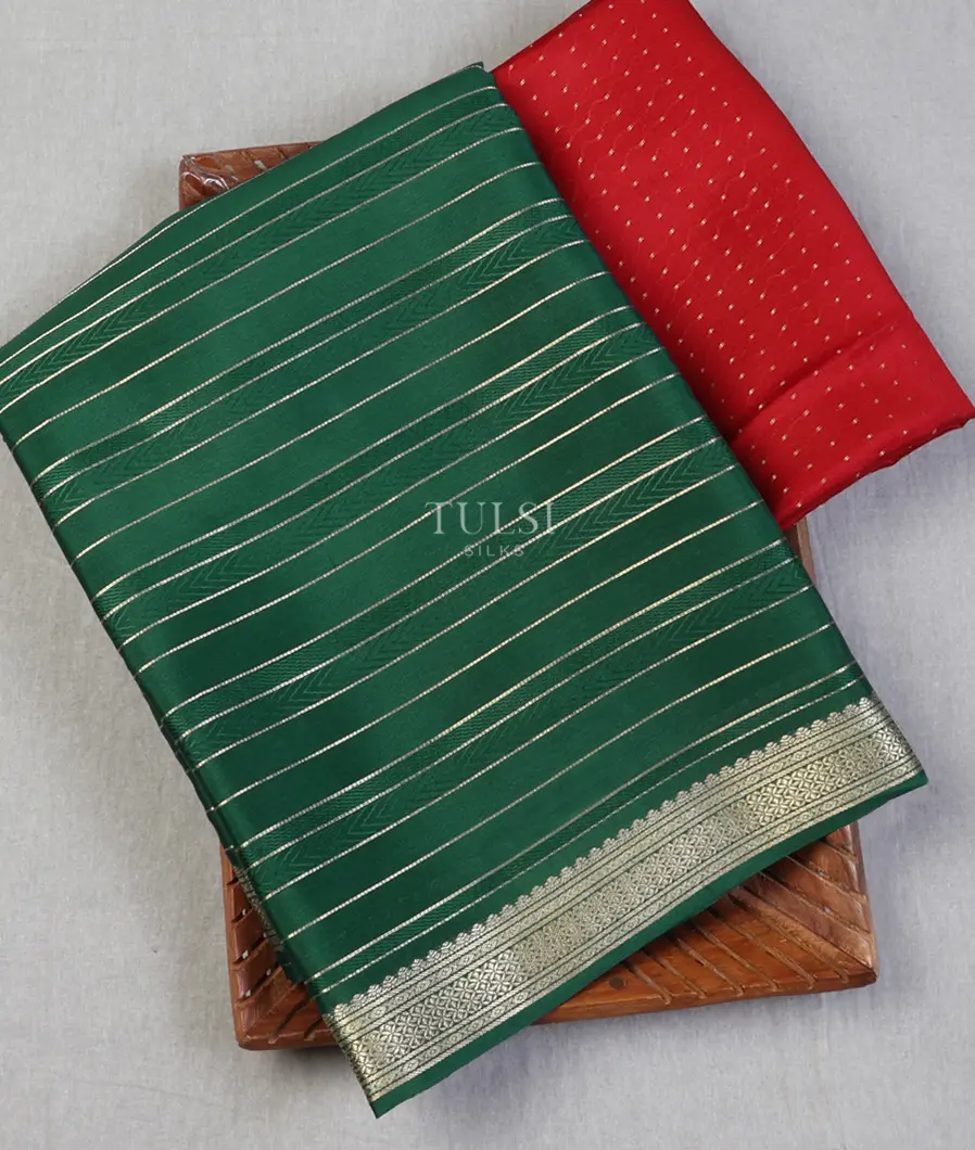 Green Mysore Crepe Silk Saree T630719-image