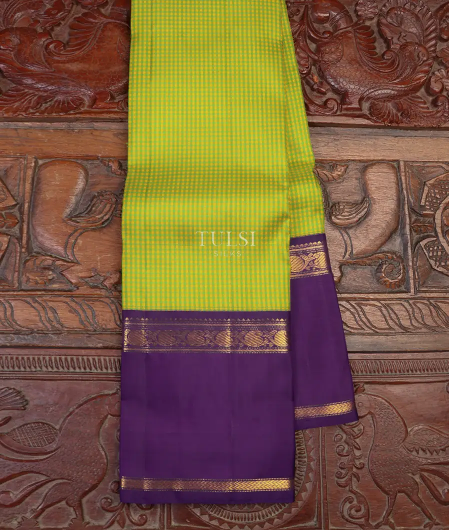 Green and Yellow Kanjivaram Silk Saree T613530-image