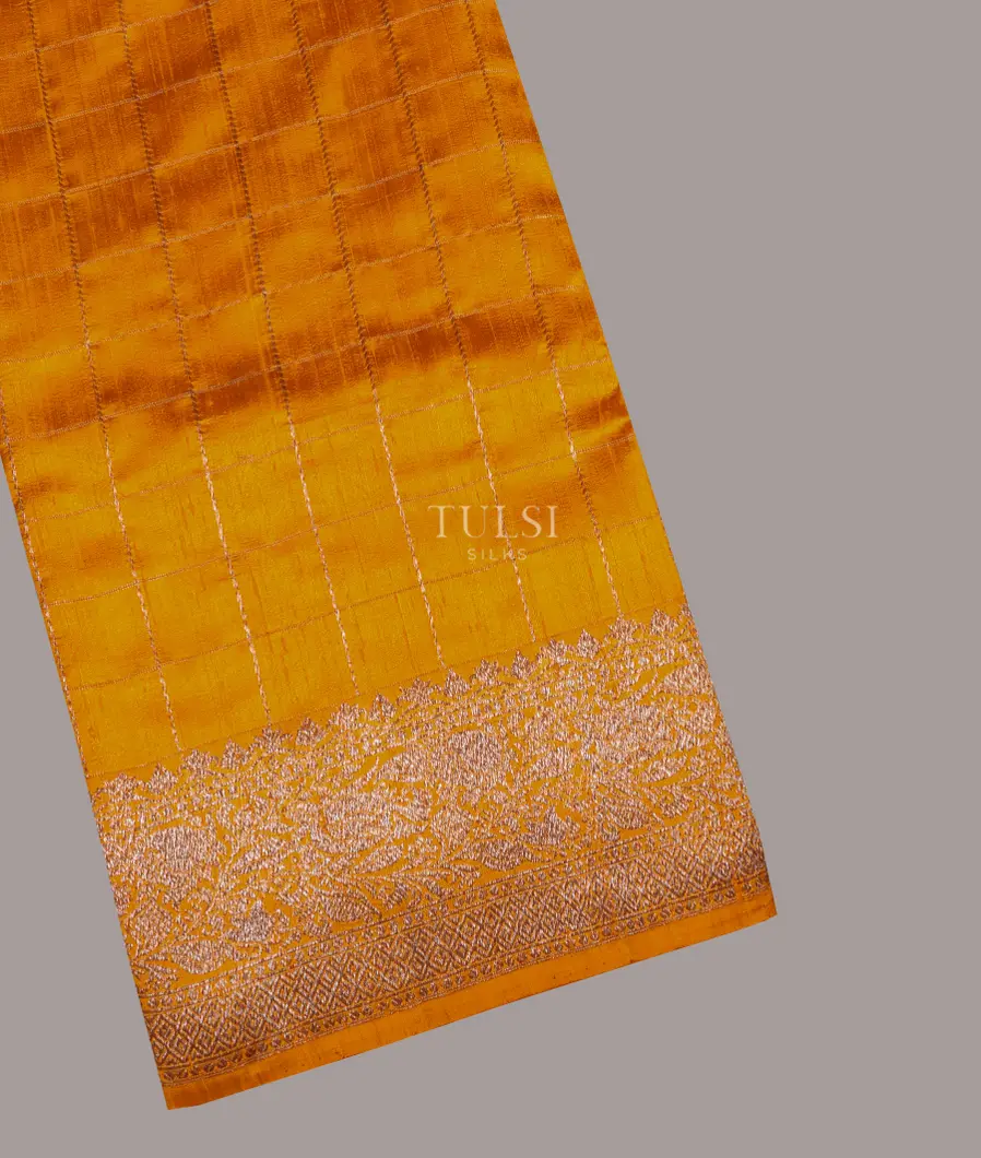Yellow Banaras Tussar Saree T622418-image