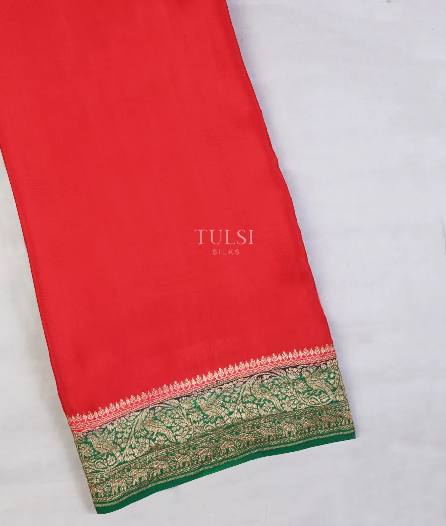 Red Banaras Crepe Silk Saree T439416-1-image