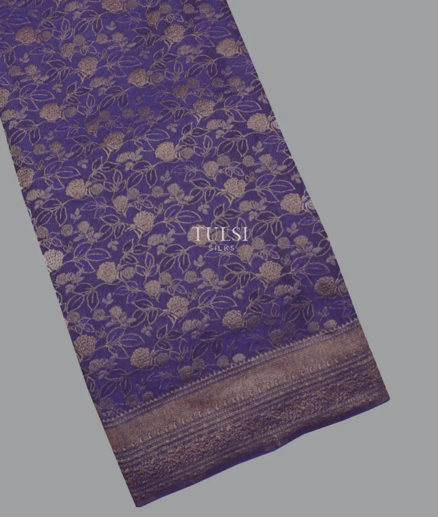Blue Mysore Crepe Silk Saree T630681-image