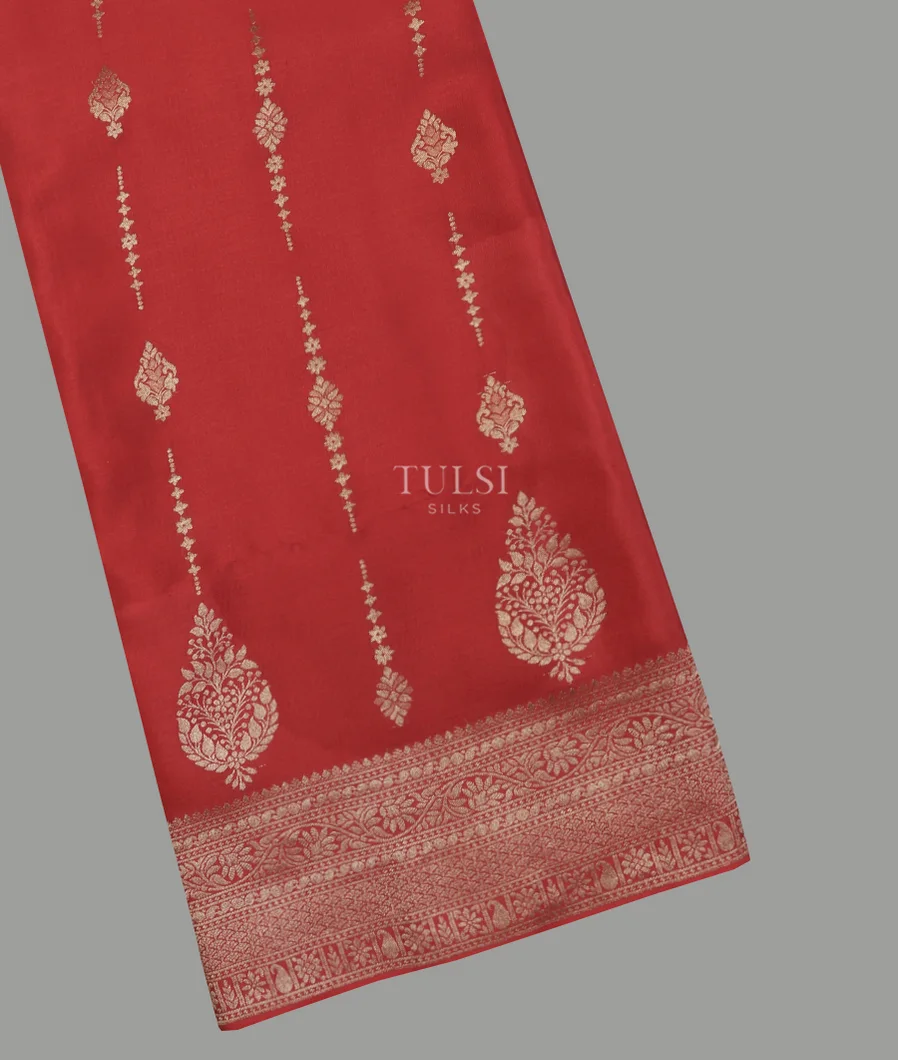 Red Mysore Crepe Silk Saree T622681-image