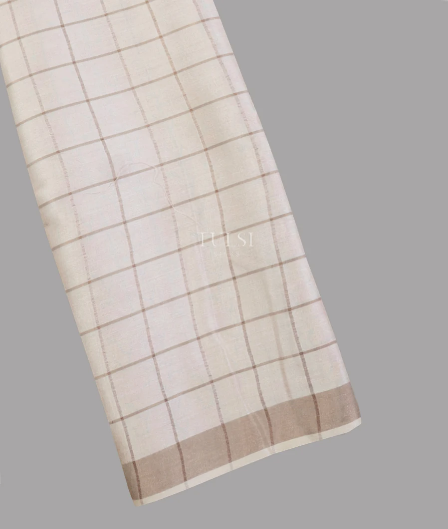 Off - White Woven Tussar Saree T623316-image