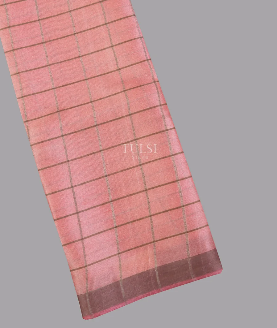 Pink Woven Tussar Saree T623345-image