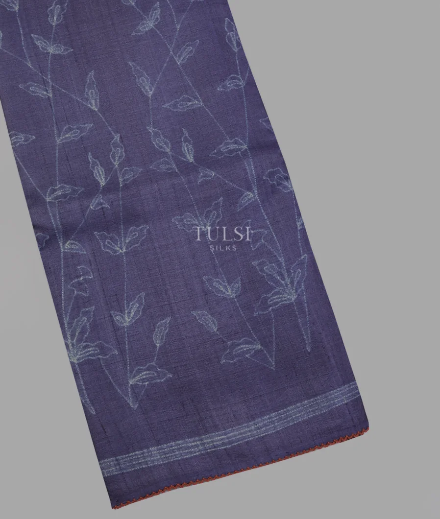 Blue Tussar Printed Saree T627091-image