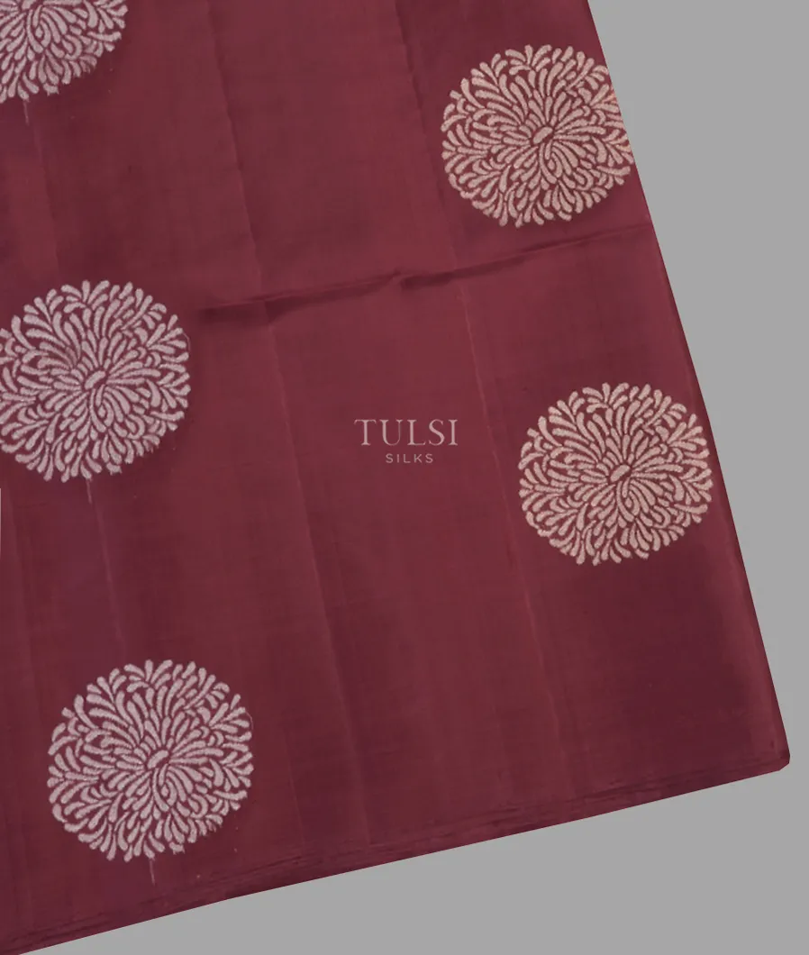 Burgundy Soft Silk Saree T628100-image