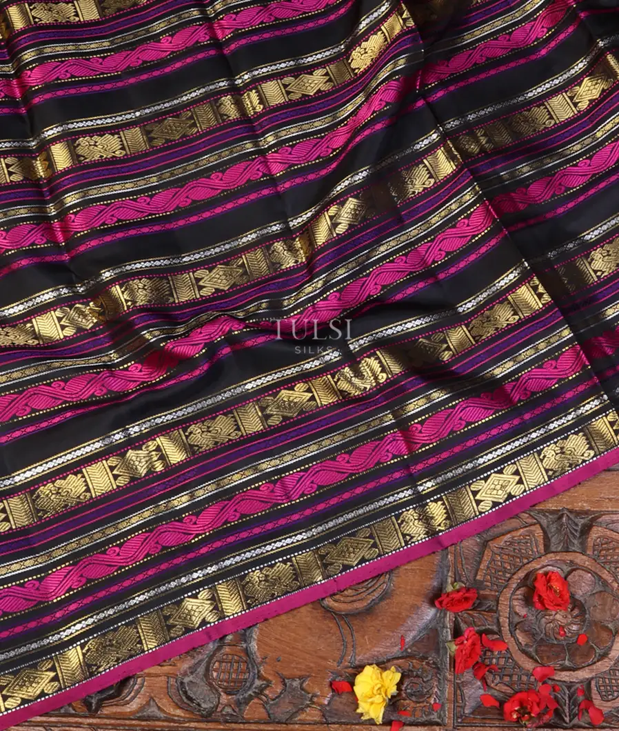 Black Kanjivaram Silk Saree T573008-image