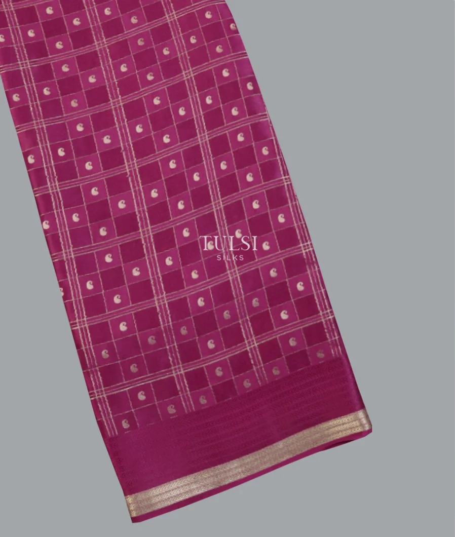 Purple Mysore Crepe Silk Saree T622686-image