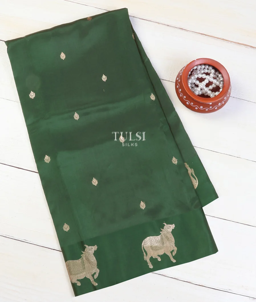 Green Banaras Silk Saree T629685-image