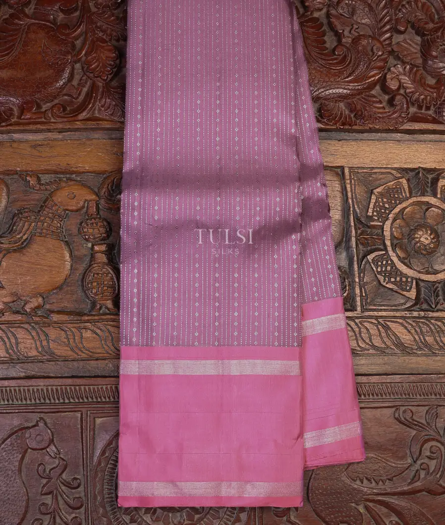 Dusty Lavender Kanjivaram Silk Saree T632699-image