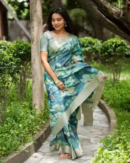 greenish-blue-tussar-printed-saree-t619736-t619736-b