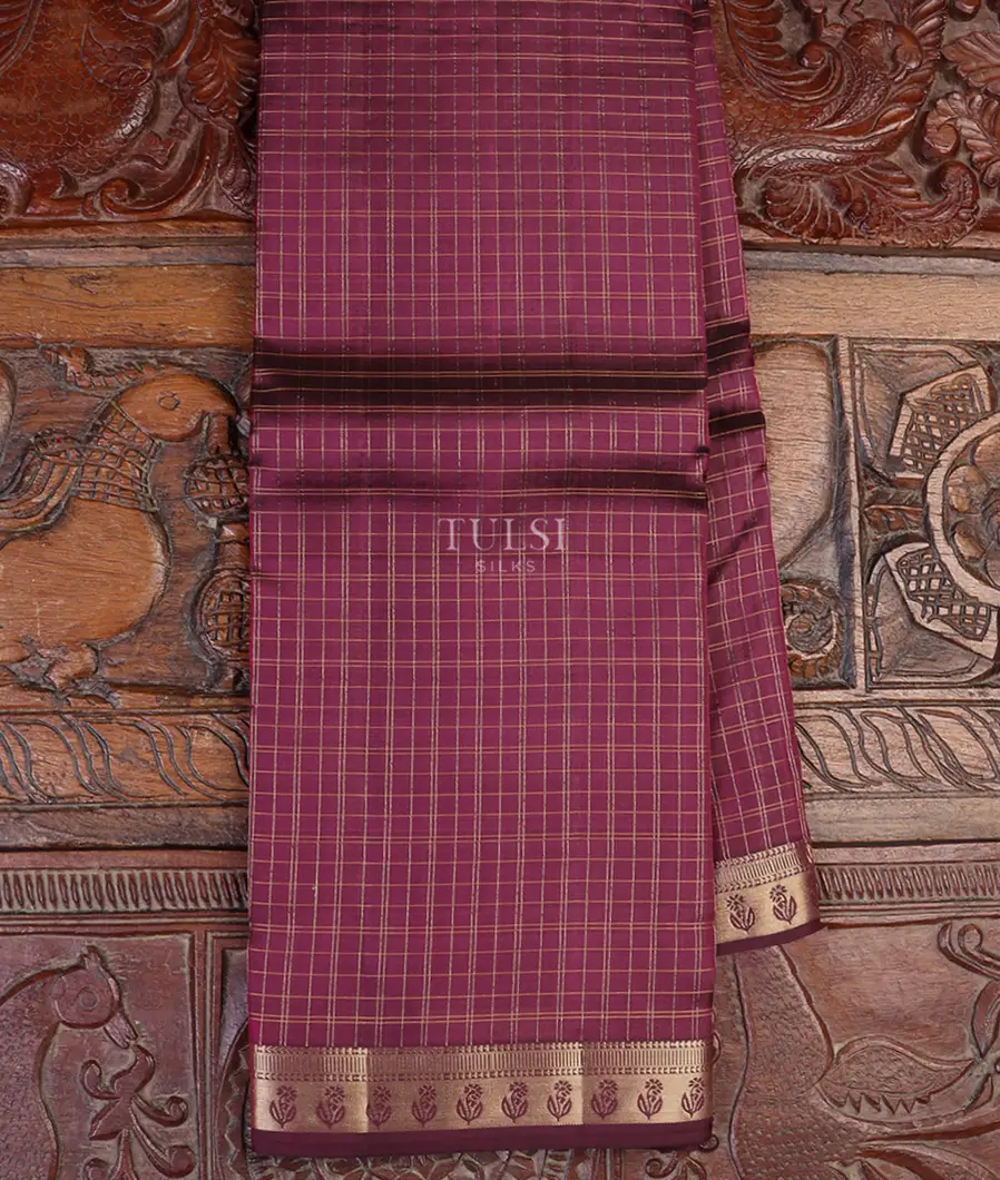 Burgundy Soft Silk Saree T631458-image