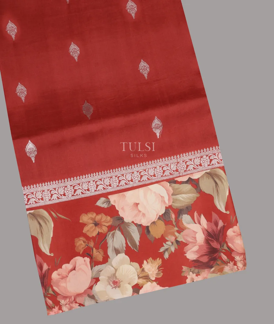 Red Banaras Kathan Silk Saree T608333-image