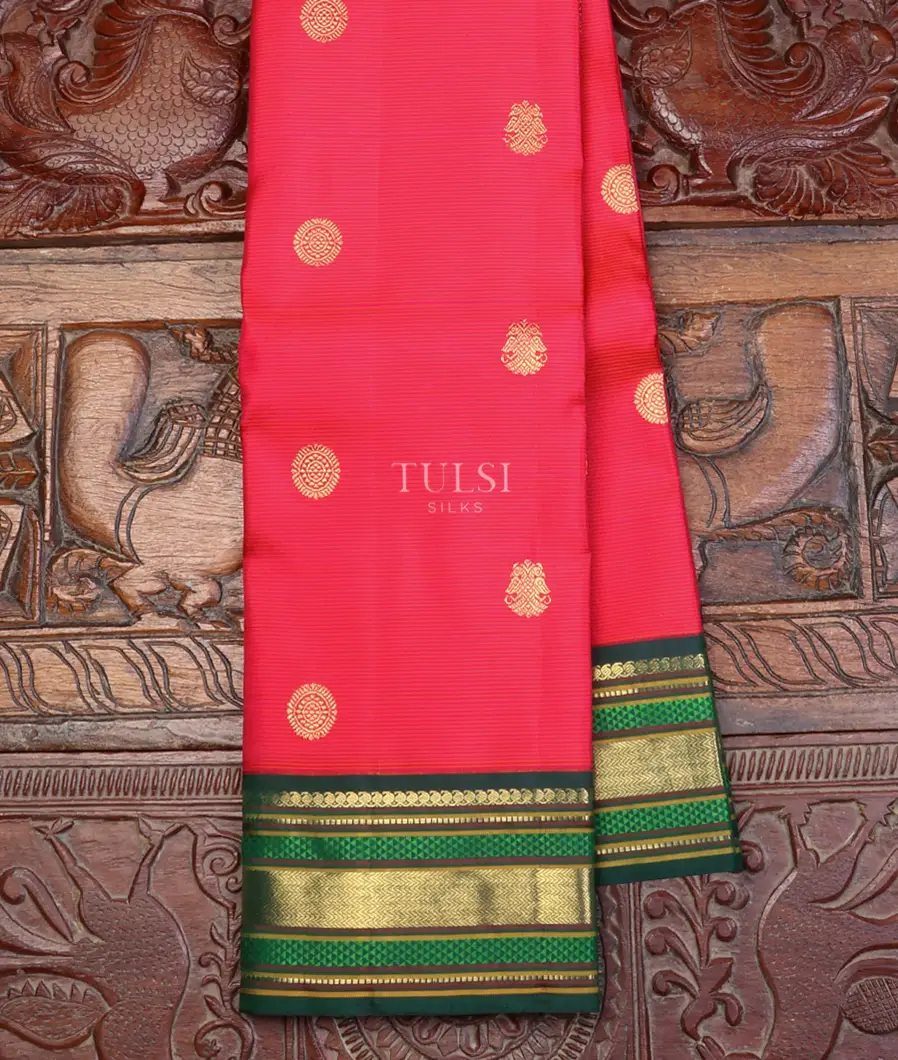 Orangish Pink Kanjivaram Silk Saree T628725-image